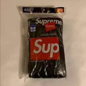 Supreme black boxer briefs NEW (MED) 4 pack
